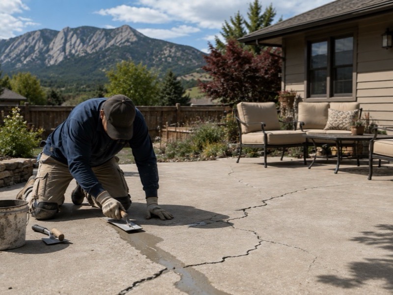Concrete patio repair in Boulder, CO